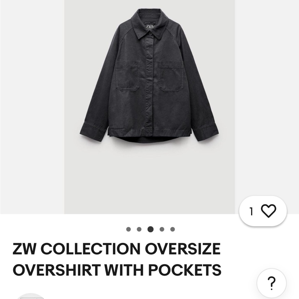 ZW Collection Oversize Navy Overshirt